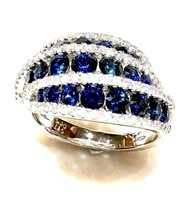 Ring Woman Luxury Top in White Gold Zaffiro blu REF 30A489